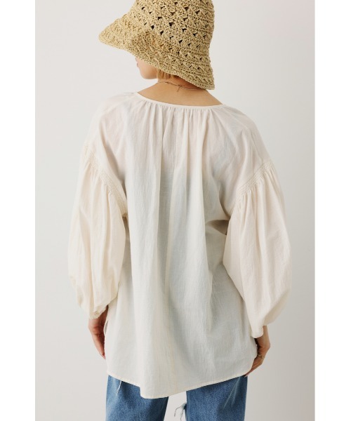 RODEO CROWNS WIDE BOWL（ロデオクラウンズワイドボウル）の「パフスリーブカフタンブラウス（シャツ/ブラウス・レディース・オフホワイト/グリーン/ブラック・FREE）」の20枚目の写真