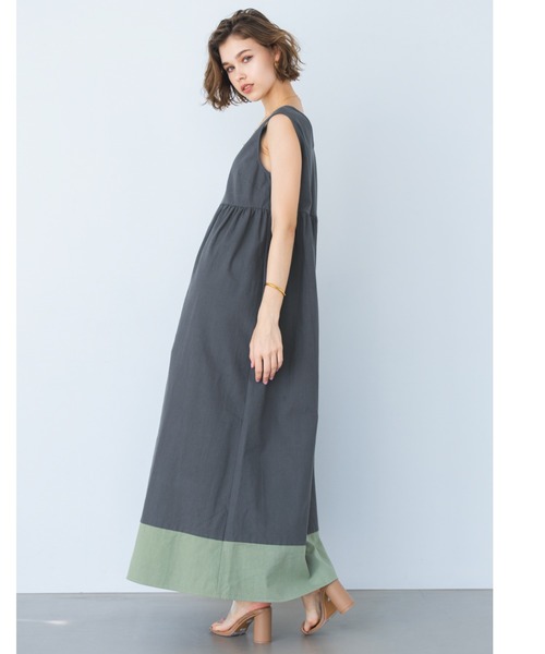 ALEXIA STAM(アリシアスタン)の「Contrast Hem Sleeveless Dress / コントラストヘムワンピース(ワンピース・レディース・アイボリー/チャコールグレー/ピンク・FREE)」の17枚目の写真