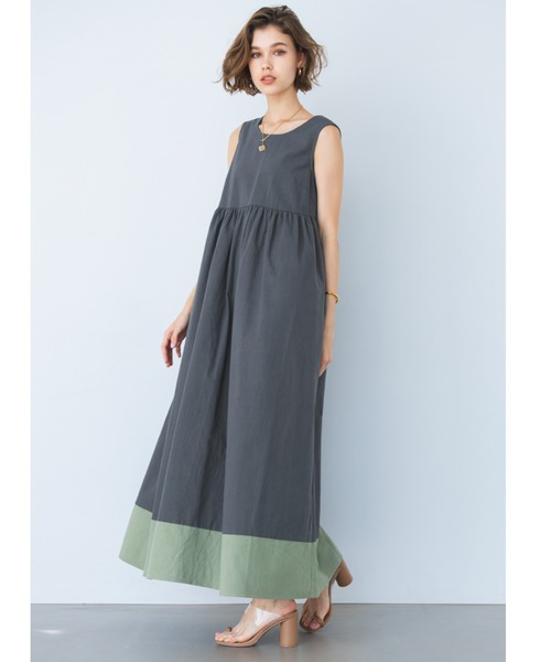 美品♡ALEXIA STAM♡コットン 配色ヘムノースリーブワンピース♡クリーム 2025年最新】ALEXIA STAM 季節：春夏 ノースリーブの人気
