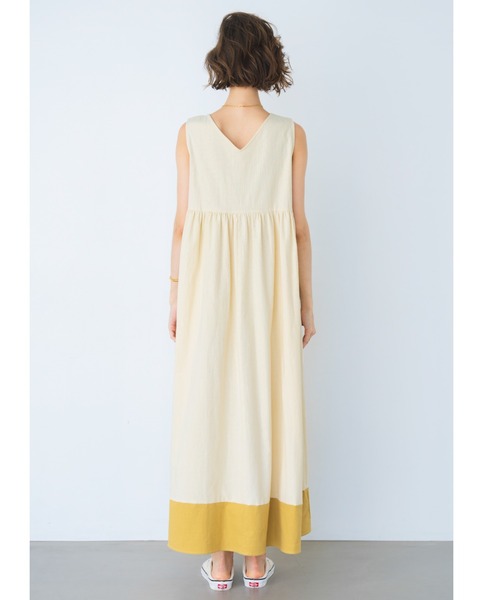 ALEXIA STAM(アリシアスタン)の「Contrast Hem Sleeveless Dress / コントラストヘムワンピース(ワンピース・レディース・アイボリー/チャコールグレー/ピンク・FREE)」の12枚目の写真