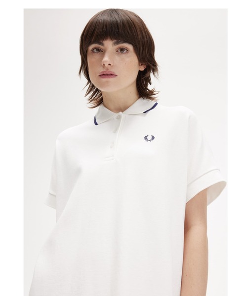 FRED PERRY（フレッドペリー）の「Tipped Pique Dress（ワンピース・レディース・ホワイト/ネイビー・10）」の8枚目の写真