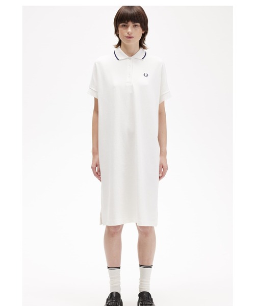 FRED PERRY（フレッドペリー）の「Tipped Pique Dress（ワンピース・レディース・ホワイト/ネイビー・10）」の14枚目の写真