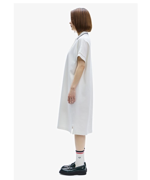 FRED PERRY（フレッドペリー）の「Tipped Pique Dress（ワンピース・レディース・ホワイト/ネイビー・10）」の16枚目の写真