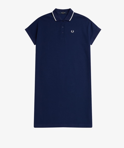 FRED PERRY（フレッドペリー）の「Tipped Pique Dress（ワンピース・レディース・ホワイト/ネイビー・10）」の9枚目の写真