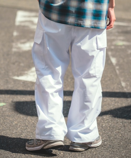 improves（インプローブス）の「【UAU】裏メッシュ 撥水 ワイド イージー カーゴパンツ（カーゴパンツ・メンズ・ホワイト/カーキ/ブラック/パープル・MEDIUM/LARGE）」の7枚目の写真