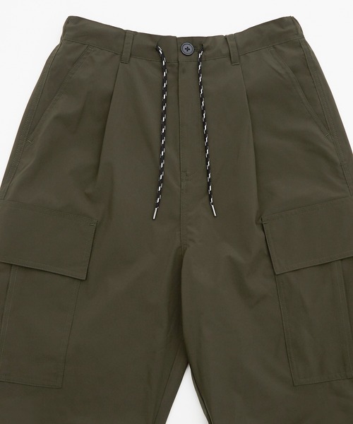 裏メッシュ　撥水　ワイドイージーカーゴパンツ　黒　M　ナイロン　韓国　ストリート improves カーゴパンツ 「UAU」裏メッシュ 撥水 ワイド イージー