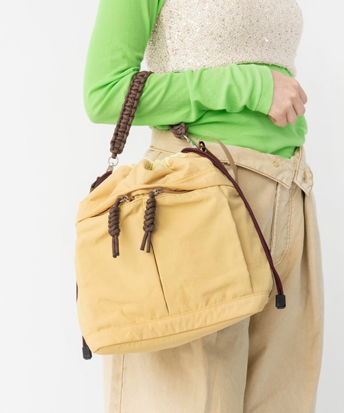 CONTROL FREAK（コントロールフリーク）の「CONTROL FREAK / CTFK（コントロールフリーク）撥水ナイロン2WAYミニバッグ（ショルダーバッグ・レディース・サンドグレー/グリーン/ブラック/アイボリー/ブルー/ベージュ/オリーブ/オレンジ/モスグリーン/グレー/マスタード・FREE）」の11枚目の写真