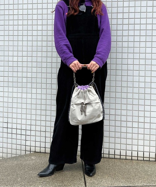 CONTROL FREAK（コントロールフリーク）の「CONTROL FREAK / CTFK（コントロールフリーク）撥水ナイロン2WAYミニバッグ（ショルダーバッグ・レディース・サンドグレー/グリーン/ブラック/アイボリー/ブルー/ベージュ/オリーブ/オレンジ/モスグリーン/グレー/マスタード・FREE）」の20枚目の写真