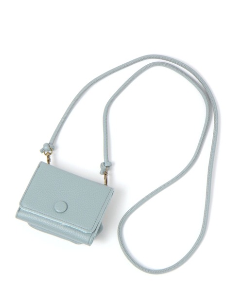 studio CLIP（スタディオクリップ）の「ストラップ付き三つ折りウォレット（財布・レディース・ブラック/ブラウン/アイボリー/サックスブルー/グリーン/モカ/その他2・FREE）」の6枚目の写真