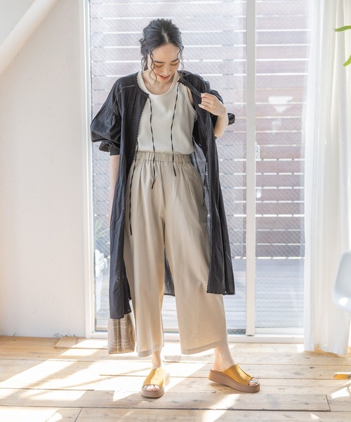 studio CLIP（スタディオクリップ）の「【撥水/接触冷感/速乾】夏のお手入れらくらくワイドパンツ（その他パンツ・レディース・ブラック/カーキ/ベージュ/その他1/その他2・MEDIUM/LARGE/XX-LARGE/X-LARGE/XXX-LARGE）」の6枚目の写真