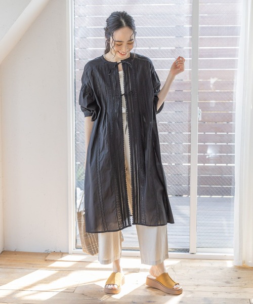 studio CLIP（スタディオクリップ）の「【撥水/接触冷感/速乾】夏のお手入れらくらくワイドパンツ（その他パンツ・レディース・ブラック/カーキ/ベージュ/その他1/その他2・MEDIUM/LARGE/XX-LARGE/X-LARGE/XXX-LARGE）」の11枚目の写真