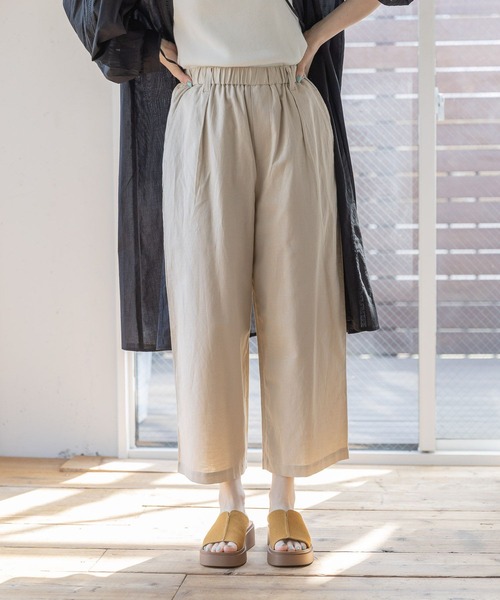studio CLIP（スタディオクリップ）の「【撥水/接触冷感/速乾】夏のお手入れらくらくワイドパンツ（その他パンツ・レディース・ブラック/カーキ/ベージュ/その他1/その他2・MEDIUM/LARGE/XX-LARGE/X-LARGE/XXX-LARGE）」の14枚目の写真