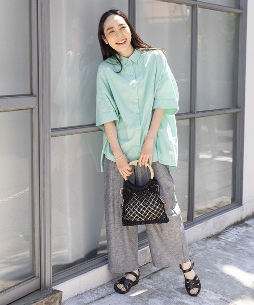 studio CLIP（スタディオクリップ）の「【撥水/接触冷感/速乾】夏のお手入れらくらくワイドパンツ（その他パンツ・レディース・ブラック/カーキ/ベージュ/その他1/その他2・MEDIUM/LARGE/XX-LARGE/X-LARGE/XXX-LARGE）」の15枚目の写真