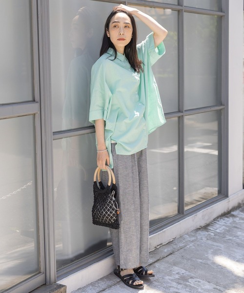 studio CLIP（スタディオクリップ）の「【撥水/接触冷感/速乾】夏のお手入れらくらくワイドパンツ（その他パンツ・レディース・ブラック/カーキ/ベージュ/その他1/その他2・MEDIUM/LARGE/XX-LARGE/X-LARGE/XXX-LARGE）」の17枚目の写真