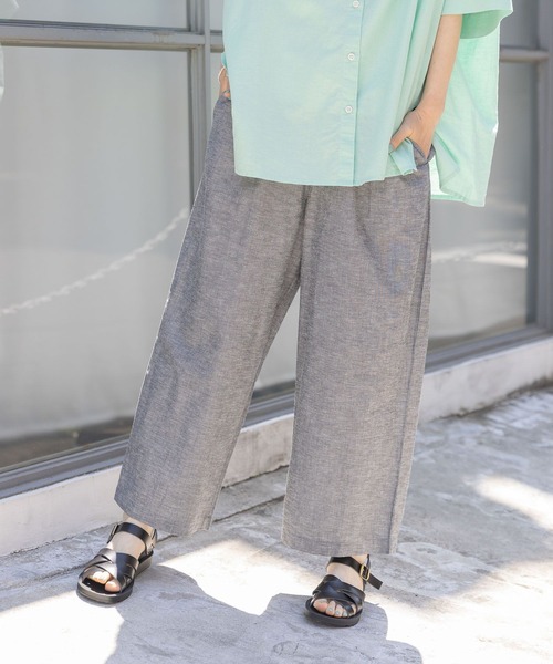 studio CLIP（スタディオクリップ）の「【撥水/接触冷感/速乾】夏のお手入れらくらくワイドパンツ（その他パンツ・レディース・ブラック/カーキ/ベージュ/その他1/その他2・MEDIUM/LARGE/XX-LARGE/X-LARGE/XXX-LARGE）」の22枚目の写真