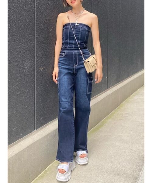 EVRIS（エヴリス）の「ベアデニムオールインワン（つなぎ