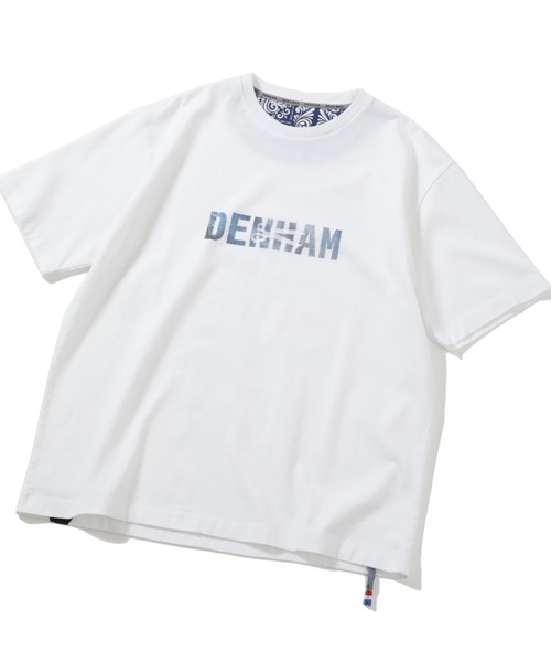 MEN'S BIGI(メンズビギ)の「【DENHAM/デンハム】30 /2 天竺ロゴTシャツ(Tシャツ/カットソー・メンズ・ホワイト/ネイビー・03/02)」の2枚目の写真