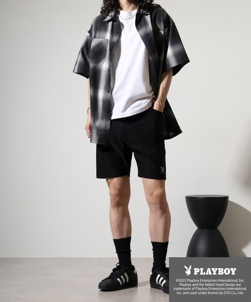 セール】PLAYBOY スーパーストレッチ ハーフパンツ（その他