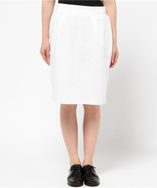 earth music&ecology（アースミュージックアンドエコロジー）の「タックタイトスカート（スカート・レディース・オフホワイト・SMALL/MEDIUM）」の2枚目の写真