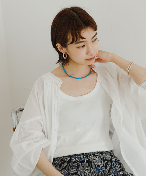 URBAN RESEARCH（アーバンリサーチ）の「ビーズネックレス（ネックレス・レディース・ゴールド/ブルー/アイボリー/ボルドー・-）」の6枚目の写真