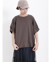 Samansa Mos2 | 袖口ギャザーカットソー(Tシャツ/カットソー)