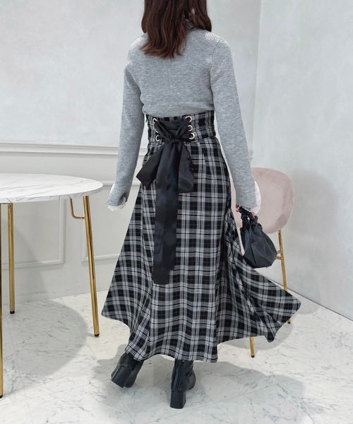 apres jour（アプレジュール）の「アソートバックレースアップスカート【ZOZOTOWN限定アイテム】（スカート・レディース・ピンク/アイボリー/ブラック/ブラウン系その他/ブラック系その他/ダークブラウン・フリー/X-LARGE）」の20枚目の写真