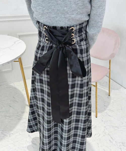 apres jour（アプレジュール）の「アソートバックレースアップスカート【ZOZOTOWN限定アイテム】（スカート・レディース・ピンク/アイボリー/ブラック/ブラウン系その他/ブラック系その他/ダークブラウン・フリー/X-LARGE）」の21枚目の写真