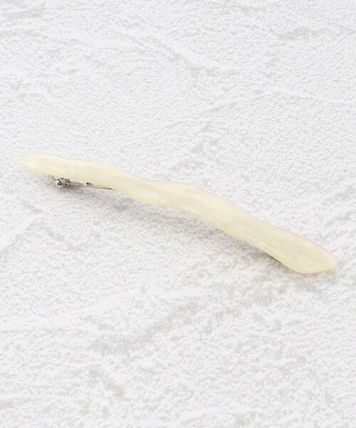 grove（グローブ）の「◆アクリルウェーブバレッタ（その他ヘアアクセサリー・レディース・ダークブラウン/オフホワイト/ダークグリーン・00）」の2枚目の写真