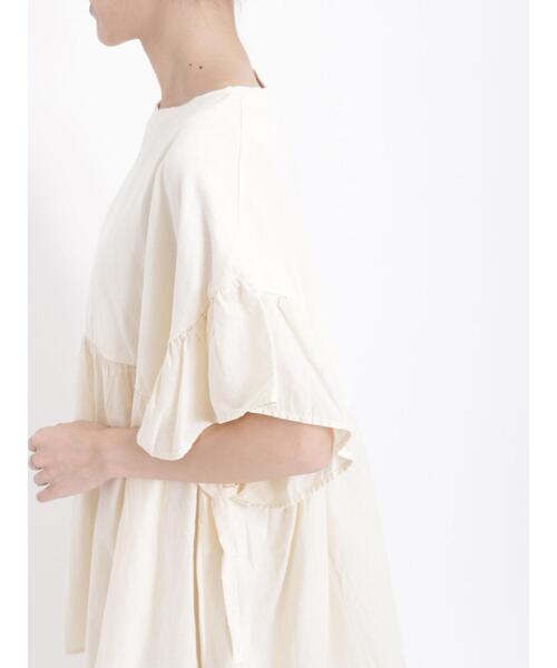 Samansa Mos2（サマンサ モスモス）の「袖フリルドッキングチュニック（チュニック・レディース・パープル/チャコールグレー/キナリ/マスタード・F）」の21枚目の写真