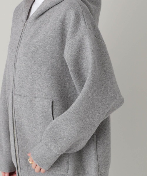 Curensology(カレンソロジー)/ダブルフェイスニットフーディブルゾン