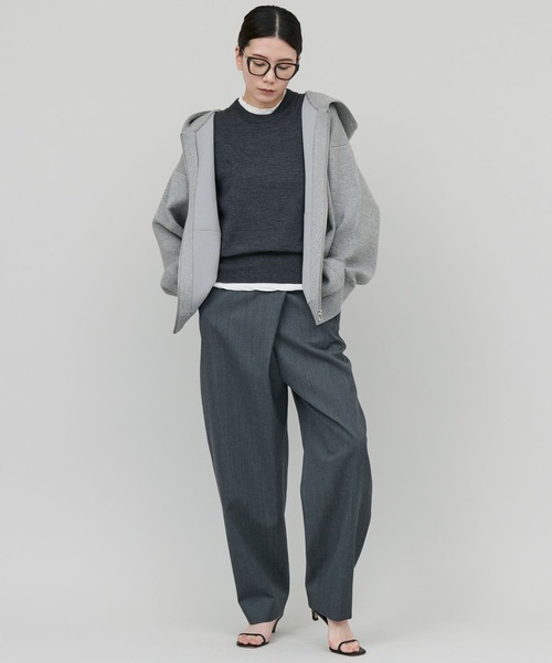 Curensology(カレンソロジー)/ダブルフェイスニットフーディブルゾン