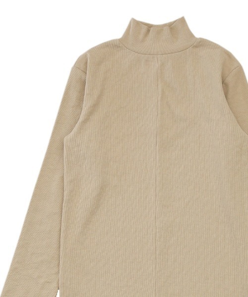 select MOCA by son(セレクトモカバイソン)の「フィンガースリーブプチハイリブワンピース≪スタイルアップ≫(ワンピース・レディース・ブラック/ベージュ/スミクロ/ブラウン・FREE/SMALL/LARGE)」の20枚目の写真