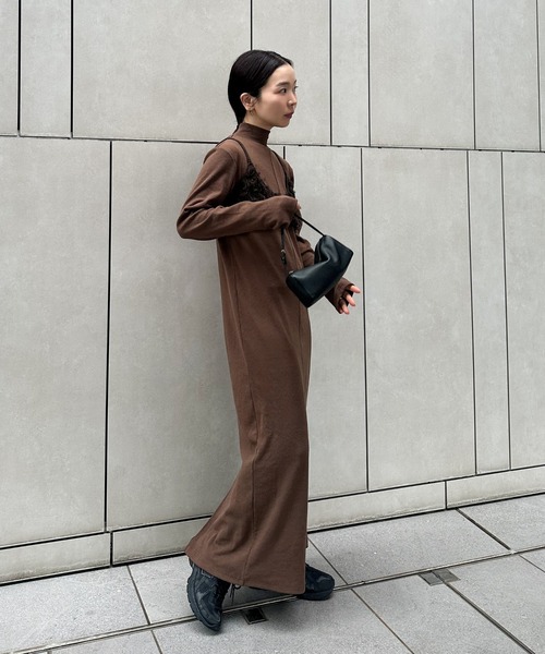 セール】フィンガースリーブプチハイリブワンピース（ワンピース