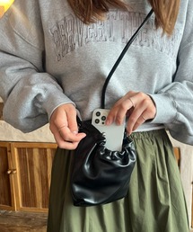 Loco Ocean（ロコオーシャン）の「【フェイクレザー】スマホ ショルダーバッグ / ショルダーポシェット ／モバイルポーチ / ミニショルダーバッグ（ショルダーバッグ）」