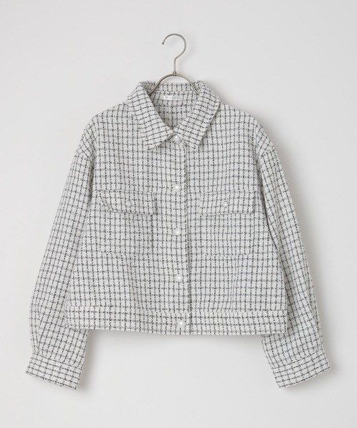 Honeys（ハニーズ）の「ツイードジャケット（その他アウター・レディース・ブラック×ホワイト/ブラック/ホワイト×ブラック・M/S/L）」の16枚目の写真