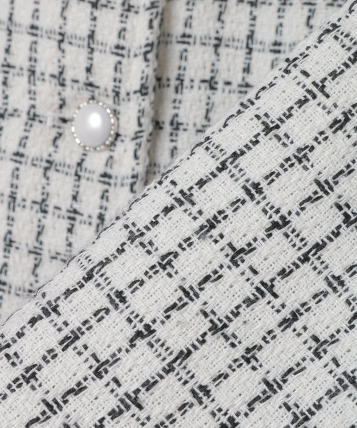 Honeys（ハニーズ）の「ツイードジャケット（その他アウター・レディース・ブラック×ホワイト/ブラック/ホワイト×ブラック・M/S/L）」の17枚目の写真