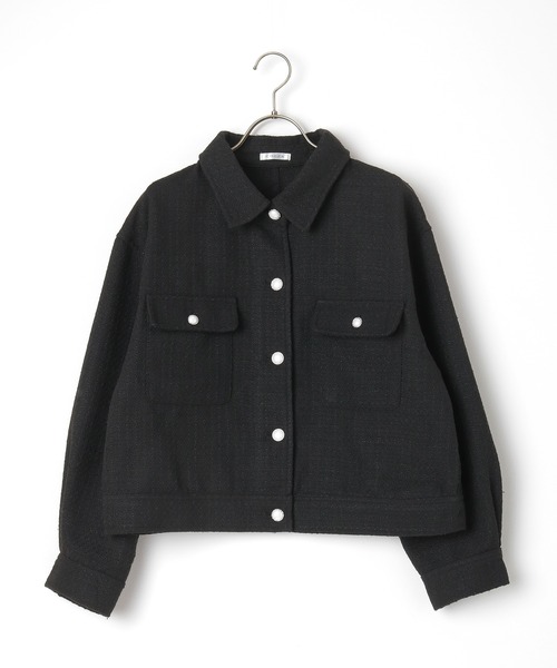 Honeys（ハニーズ）の「ツイードジャケット（その他アウター・レディース・ブラック×ホワイト/ブラック/ホワイト×ブラック・M/S/L）」の18枚目の写真