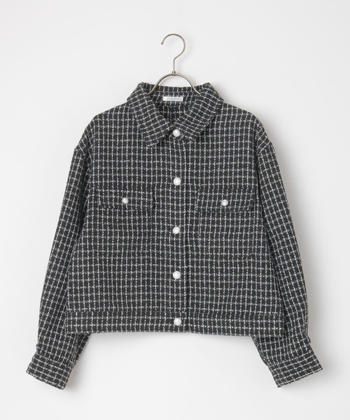 Honeys（ハニーズ）の「ツイードジャケット（その他アウター・レディース・ブラック×ホワイト/ブラック/ホワイト×ブラック・M/S/L）」の20枚目の写真