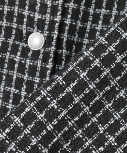 Honeys（ハニーズ）の「ツイードジャケット（その他アウター・レディース・ブラック×ホワイト/ブラック/ホワイト×ブラック・M/S/L）」の21枚目の写真