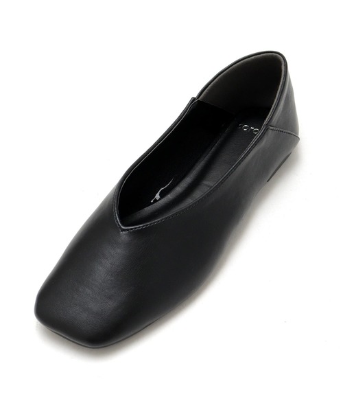 SOROTTO（ソロット）の「ふかふかインソール/かかとを踏める2wayぺたんこフラットシューズ/Vカットバブーシュ（パンプス・レディース・ブラック/シルバー/ライトブラウン/ベージュ・22.5cm/23.0cm/24.0cm/23.5cm/24.5cm/22.0cm/25.0cm）」の20枚目の写真