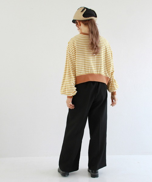 Crisp（クリスプ）の「アンクルストレートパンツ（その他パンツ・レディース・ブラック/ブラウン・FREE）」の6枚目の写真