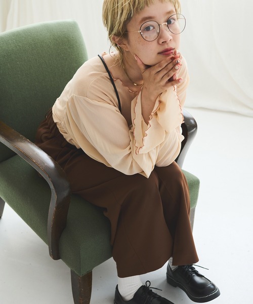 Crisp（クリスプ）の「アンクルストレートパンツ（その他パンツ・レディース・ブラック/ブラウン・FREE）」の15枚目の写真