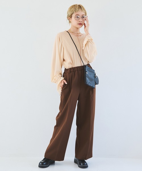 Crisp（クリスプ）の「アンクルストレートパンツ（その他パンツ・レディース・ブラック/ブラウン・FREE）」の16枚目の写真