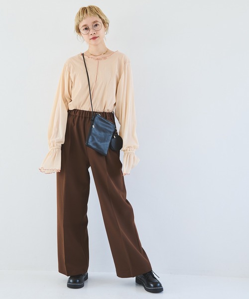 Crisp（クリスプ）の「アンクルストレートパンツ（その他パンツ・レディース・ブラック/ブラウン・FREE）」の17枚目の写真