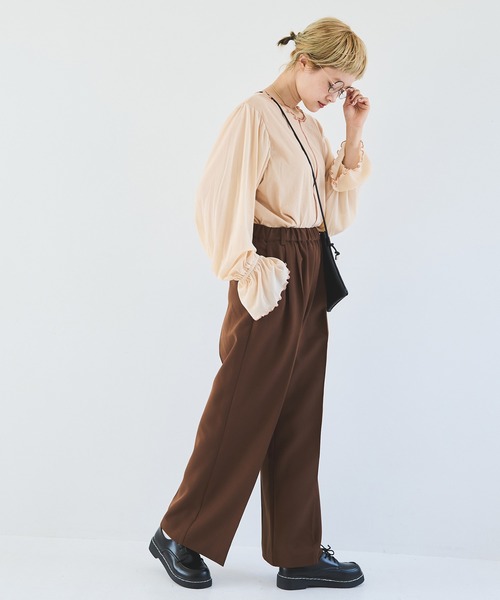 Crisp（クリスプ）の「アンクルストレートパンツ（その他パンツ・レディース・ブラック/ブラウン・FREE）」の18枚目の写真