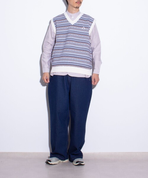 GEVACO(ゲバコ)の「【GEVACO/ゲバコ】ジャガードニットベスト フェアアイル柄(ベスト・メンズ・ホワイト/ネイビー/カーキ・M/L)」の9枚目の写真