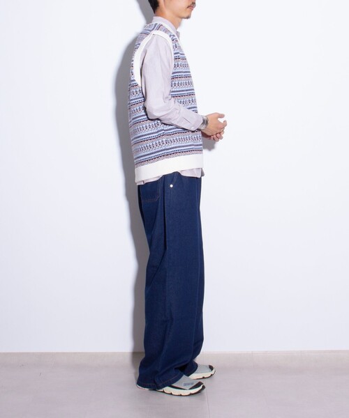 GEVACO(ゲバコ)の「【GEVACO/ゲバコ】ジャガードニットベスト フェアアイル柄(ベスト・メンズ・ホワイト/ネイビー/カーキ・M/L)」の11枚目の写真