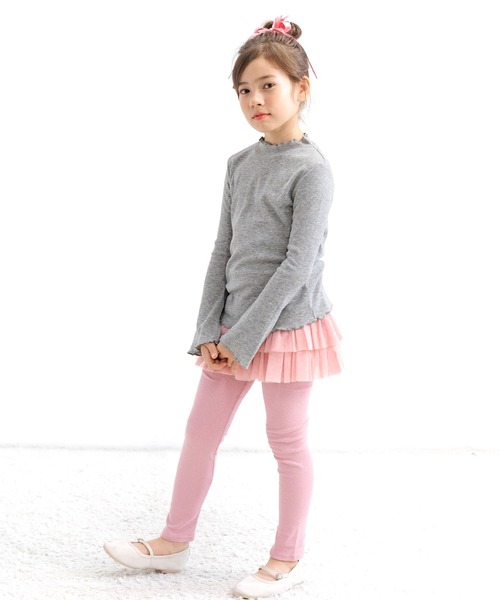 Bee des Bee（ビーデスビー）の「フレア袖メロウハイネックプルオーバー（その他トップス・キッズ・ブラック/ピンク/杢グレー・130cm/150cm/110cm/140cm/120cm/100cm）」の13枚目の写真