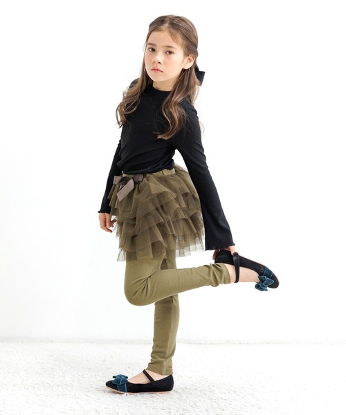 Bee des Bee（ビーデスビー）の「フレア袖メロウハイネックプルオーバー（その他トップス・キッズ・ブラック/ピンク/杢グレー・130cm/150cm/110cm/140cm/120cm/100cm）」の11枚目の写真