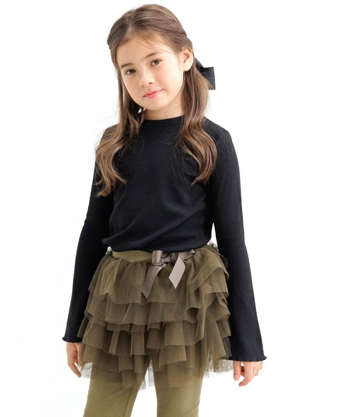 Bee des Bee（ビーデスビー）の「フレア袖メロウハイネックプルオーバー（その他トップス・キッズ・ブラック/ピンク/杢グレー・130cm/150cm/110cm/140cm/120cm/100cm）」の10枚目の写真